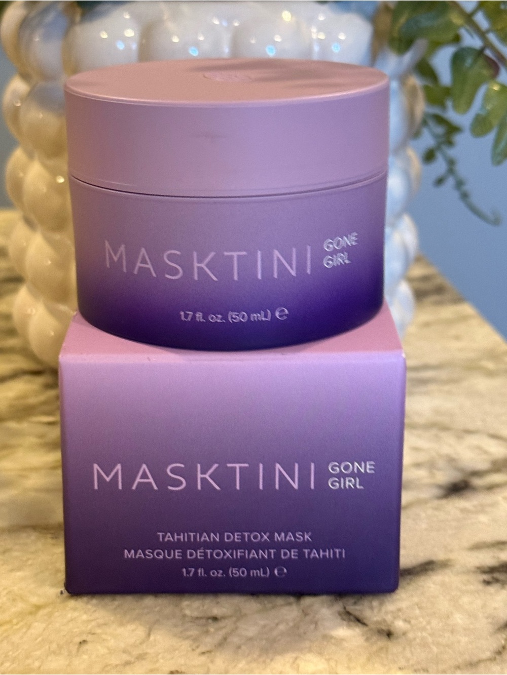 MASKTINI Gone Girl Tahitian Detox Mask 1.7 oz Charcoal Pearl Face Mask NEW